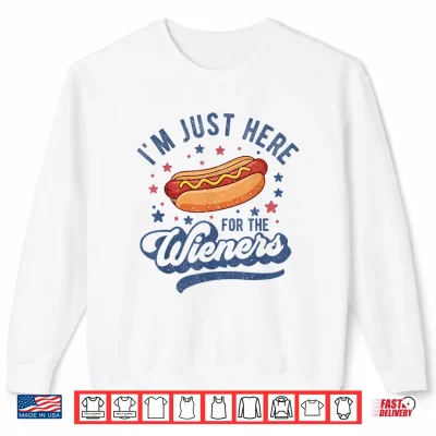 Sweatshirt Im Just Here for The Hot Dog Funny BBQ Grilling 4th of July Shirt