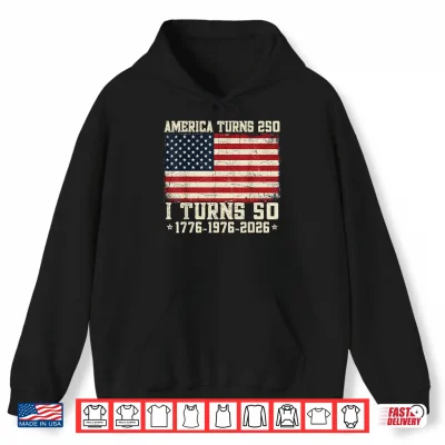 Mens 50Th Birthday 1976 4Th Of July 250 American Anniversary Shirt 1 Hoodie Mens 50th Birthday 1976 4th of July 250 American Anniversary Shirt