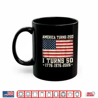 Mens 50Th Birthday 1976 4Th Of July 250 American Anniversary Shirt 3 Mug Mens 50th Birthday 1976 4th of July 250 American Anniversary Shirt