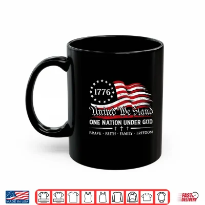 Mug One Nation Under God US Flag Patriotic Christian 4th of July Shirt