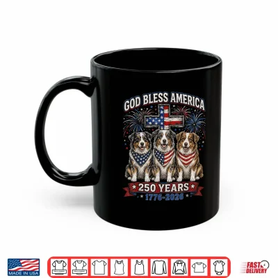 Mug 250 Years America Australian Shepherd Dog USA 4th of July Shirt