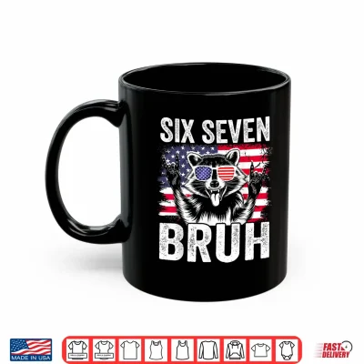 Mug 4th of July Boys Outfit American Patriotic 67 Six Seven Bruh Shirt