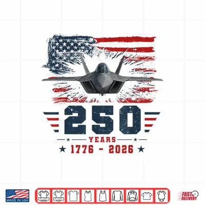 Design 4th of July F14 Fighter Jet USA 250th Anniversary Men Women Shirt