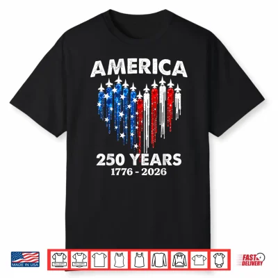 America 250Th Heart Us Flag Drip Patriotic 4Th Of July Shirt