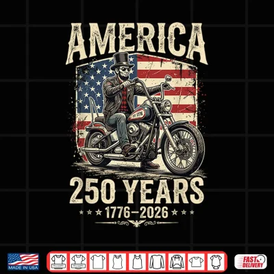America 250 Years Freedom Abraham Lincoln Riding Motorcycle Shirt 4 Design America 250 Years Freedom Abraham Lincoln Riding Motorcycle Shirt