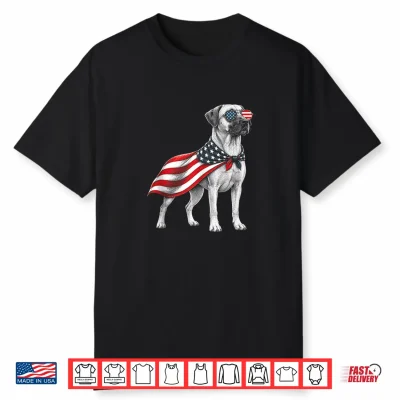 Black Mouth Cur 4Th Of July Us American Flag Dog Patriotic Shirt