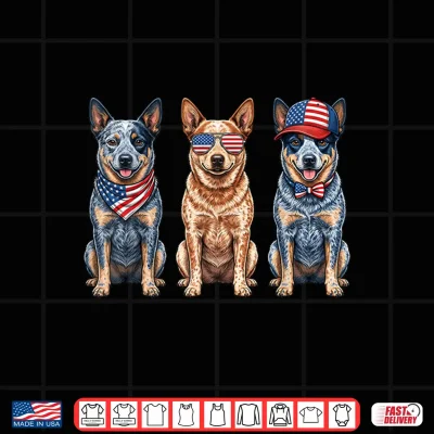 Blue Heeler 4Th Of July Us American Flag Dog Patriotic Shirt 4 Design Blue Heeler 4th of July US American Flag Dog Patriotic Shirt