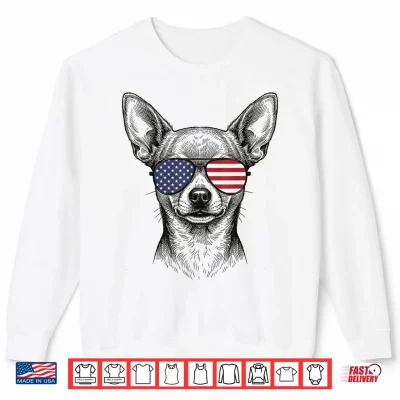 Chihuahua Us Flag Sunglasses Shirt 2 Sweatshirt Chihuahua US Flag Sunglasses Shirt