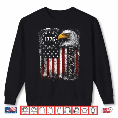 Sweatshirt Eagle American Flag Patriotic 4th of July Shirt