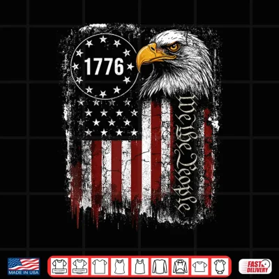 Design Eagle American Flag Patriotic 4th of July Shirt