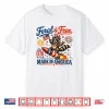 Feral & Free 4Th Of July America Flag Patriotic Raccoon Shirt