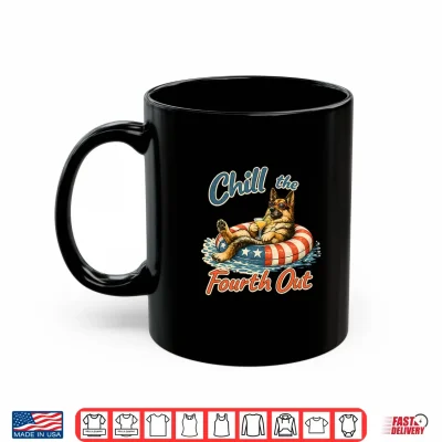 Mug German Shepherd Dog Lover Chill The Fourth Out 4th of July Premium Tri Blend Shirt