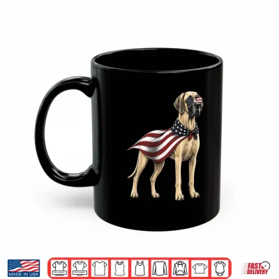 Mug Great Dane 4th of July US American Flag Dog Patriotic Shirt
