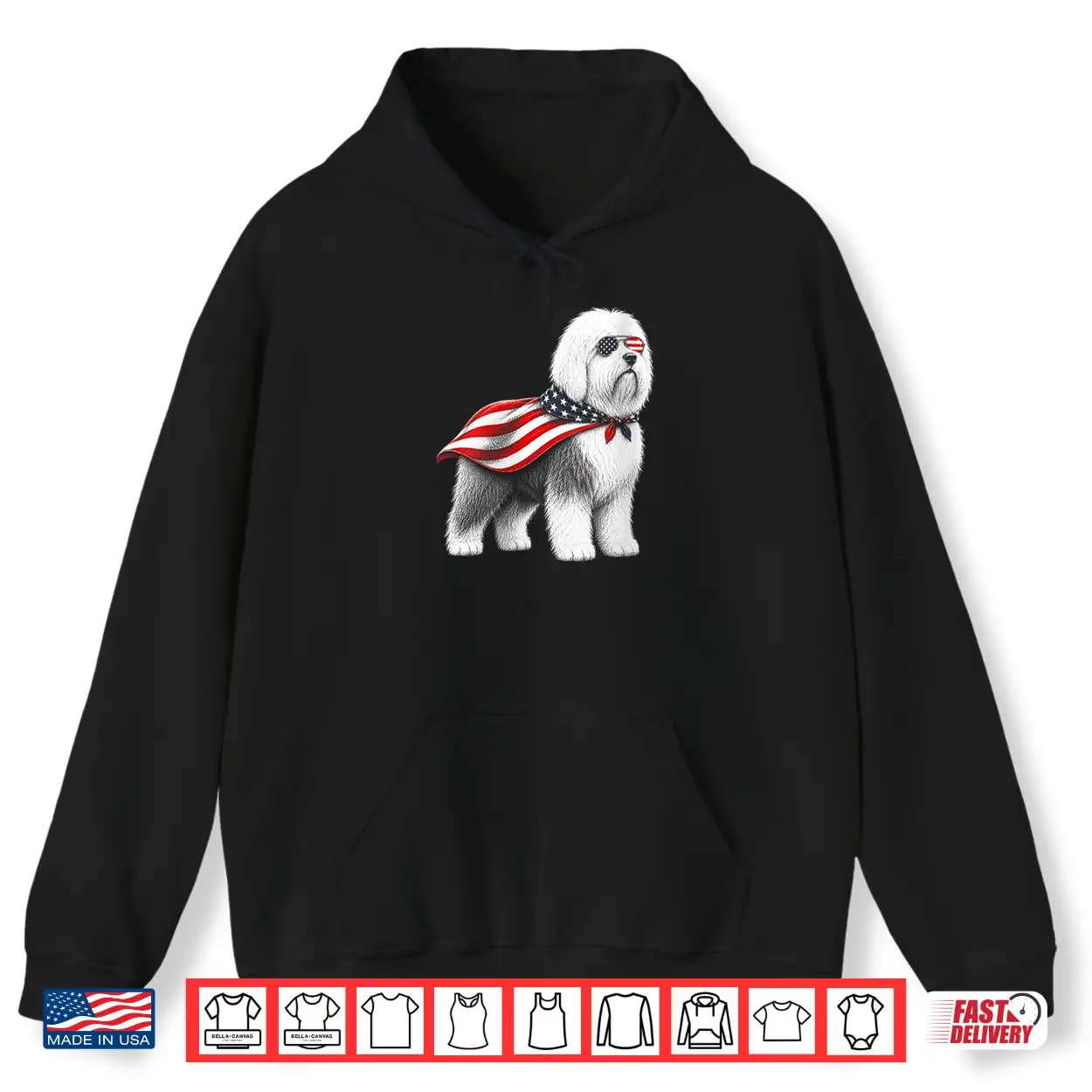 Old English Sheepdog 4Th Of July Us American Flag Patriotic Shirt Old English Sheepdog 4Th Of July Us American Flag Patriotic Shirt
