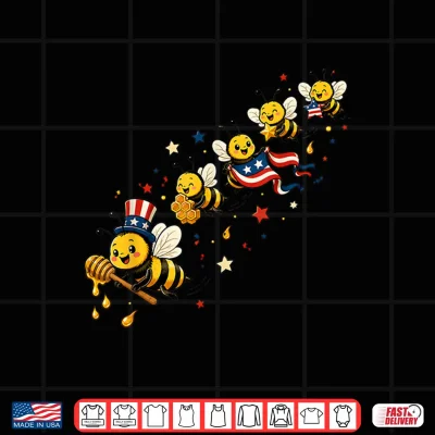 Design Patriotic Beekeeper American Flag Bee 4th of July Shirt