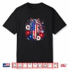 Patriotic Horse Usa Flag Daisy Flowers 4Th Of July Summer Shirt