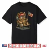 Patriotic Yorkie Dog Drinking Beer American Flag 4Th Of July Shirt