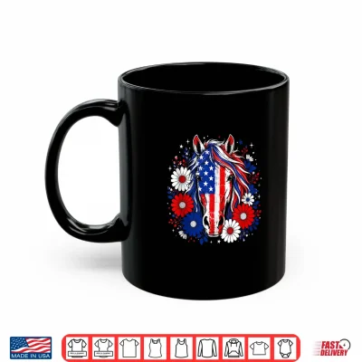 Patriotic Horse Usa Flag Daisy Flowers 4Th Of July Summer Shirt 3 Mug Patriotic Horse USA Flag Daisy Flowers 4th of July Summer Shirt