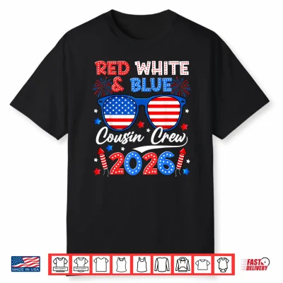 Red White And Blue Cousin Crew 2026 Matching Family 4Th July Shirt