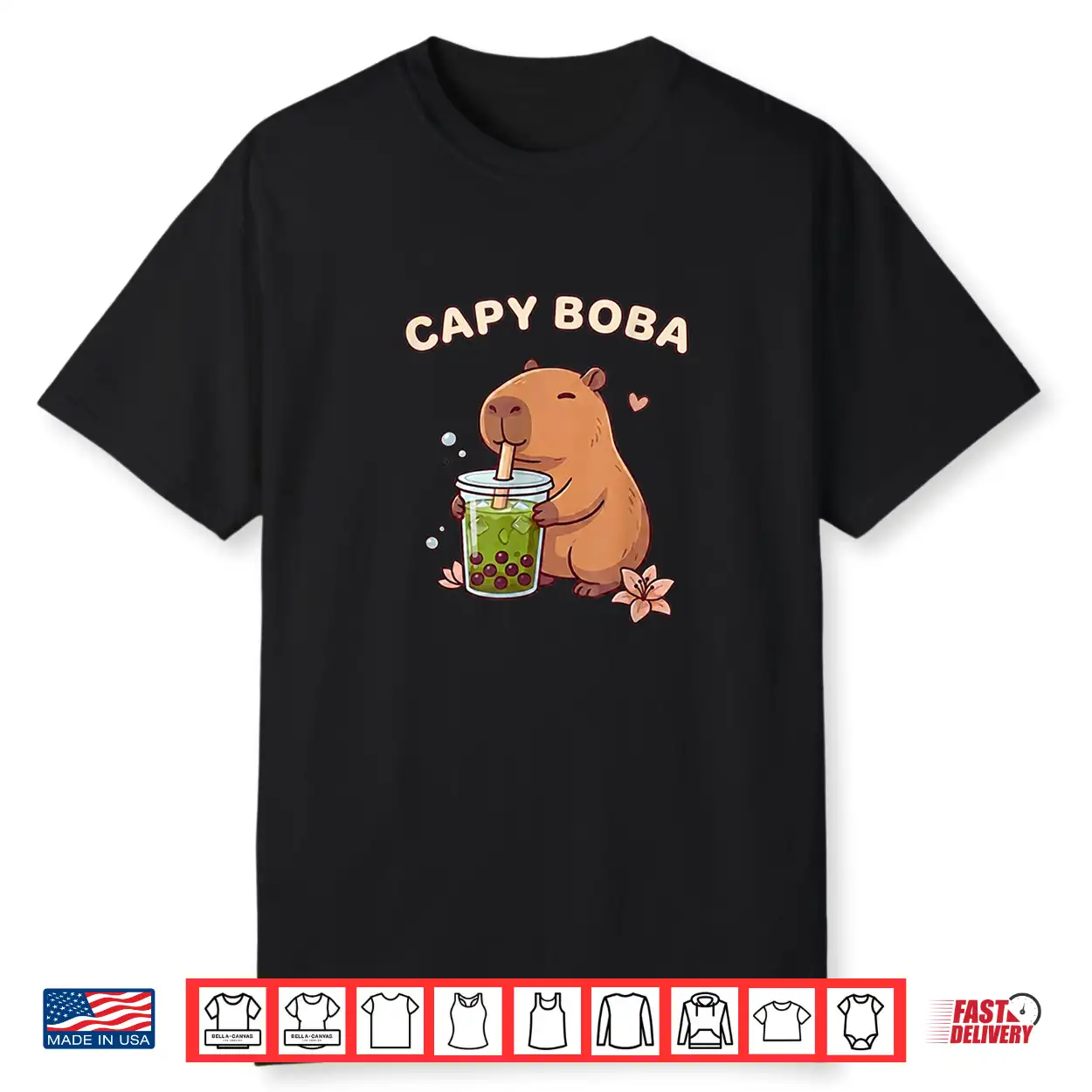 Capy Boba Cute Capybara Matcha Boba Shirt Shirt Capy Boba Cute Capybara Matcha Boba Shirt Shirt