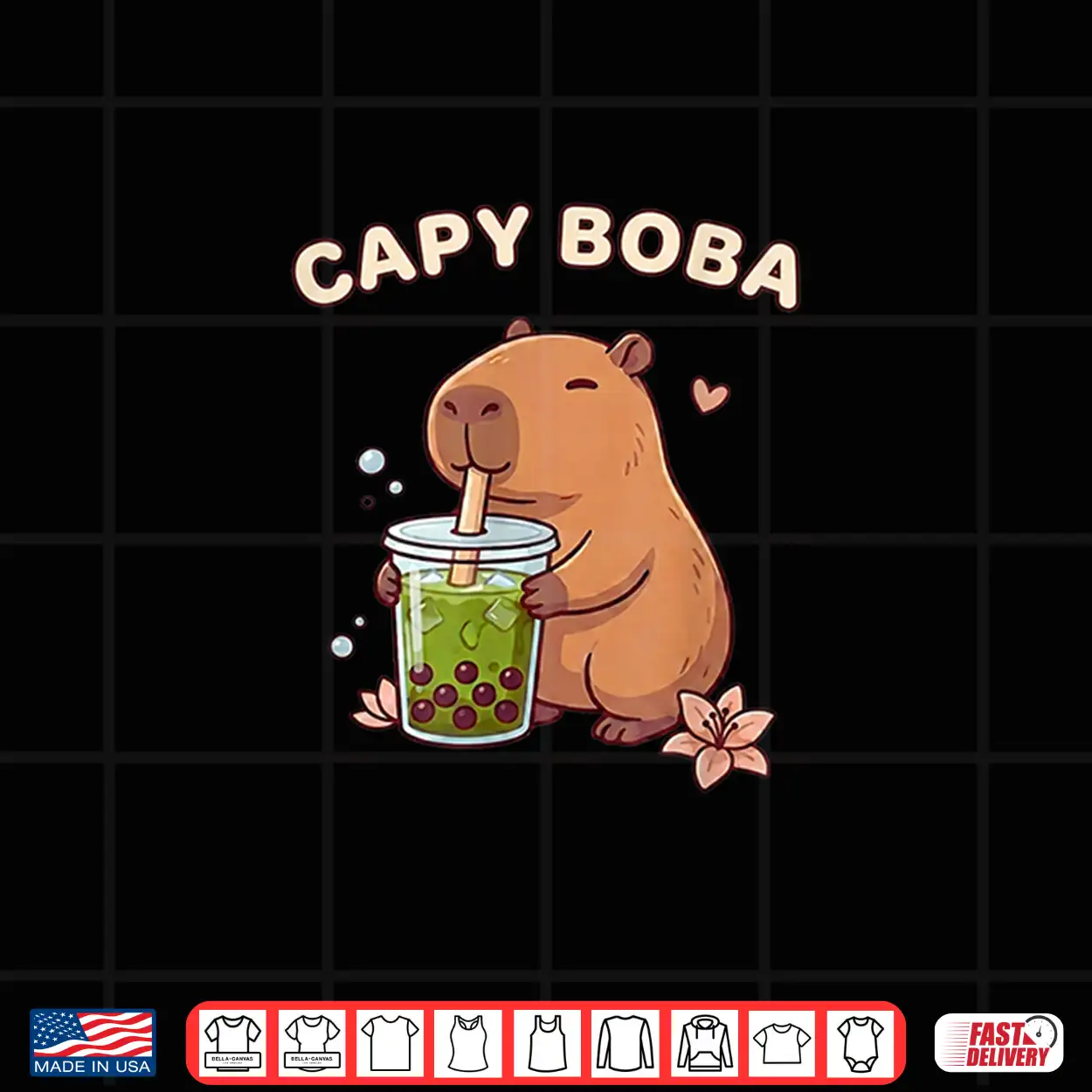 Capy Boba Cute Capybara Matcha Boba Shirt Shirt Capy Boba Cute Capybara Matcha Boba Shirt Shirt
