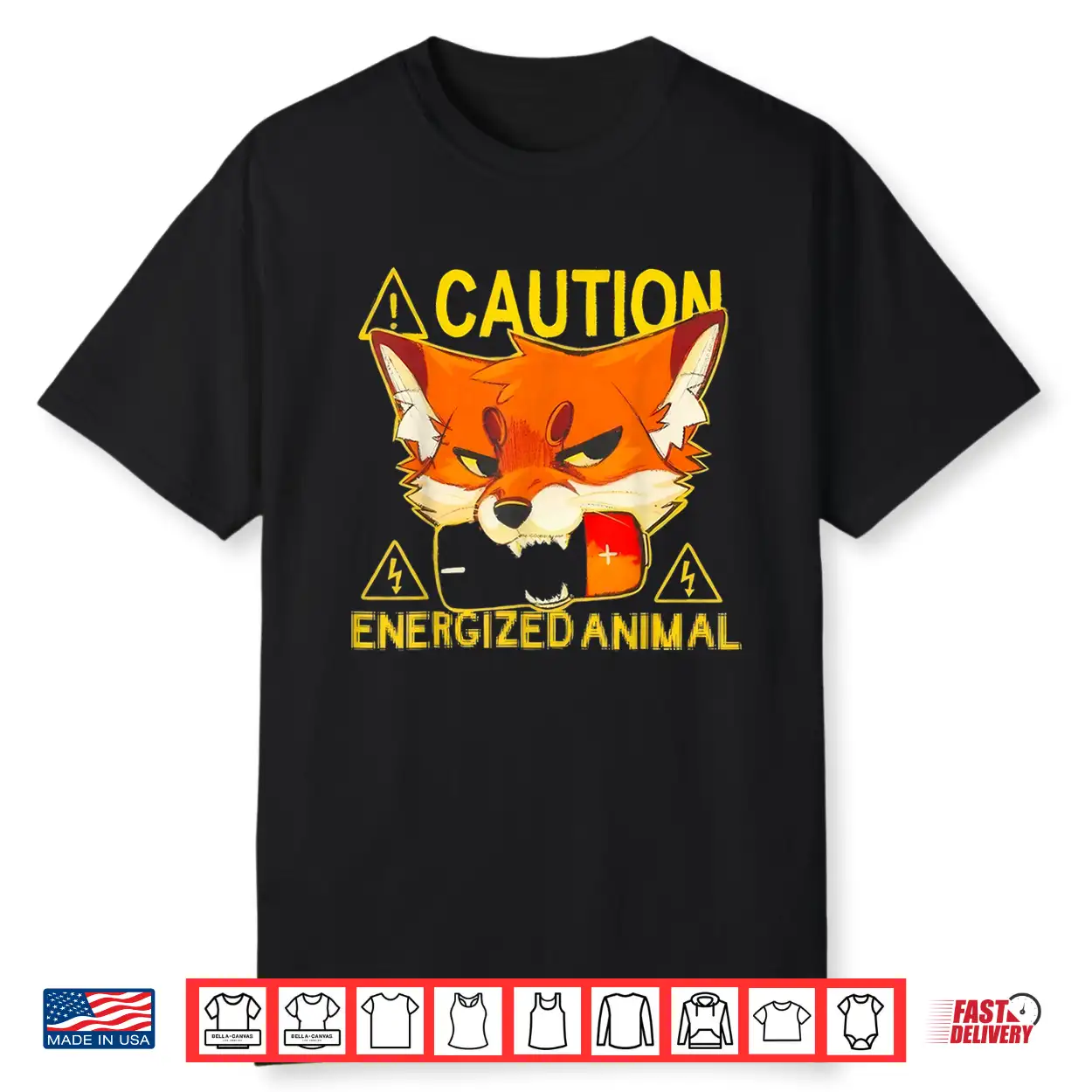 Fox Caution Energized Animal Shirt Fox Caution Energized Animal Shirt