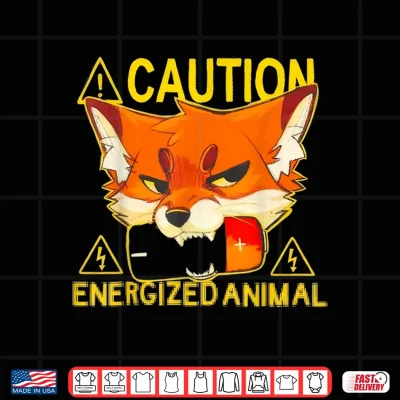 Fox Caution Energized Animal Shirt 4 Design Fox Caution Energized Animal Shirt
