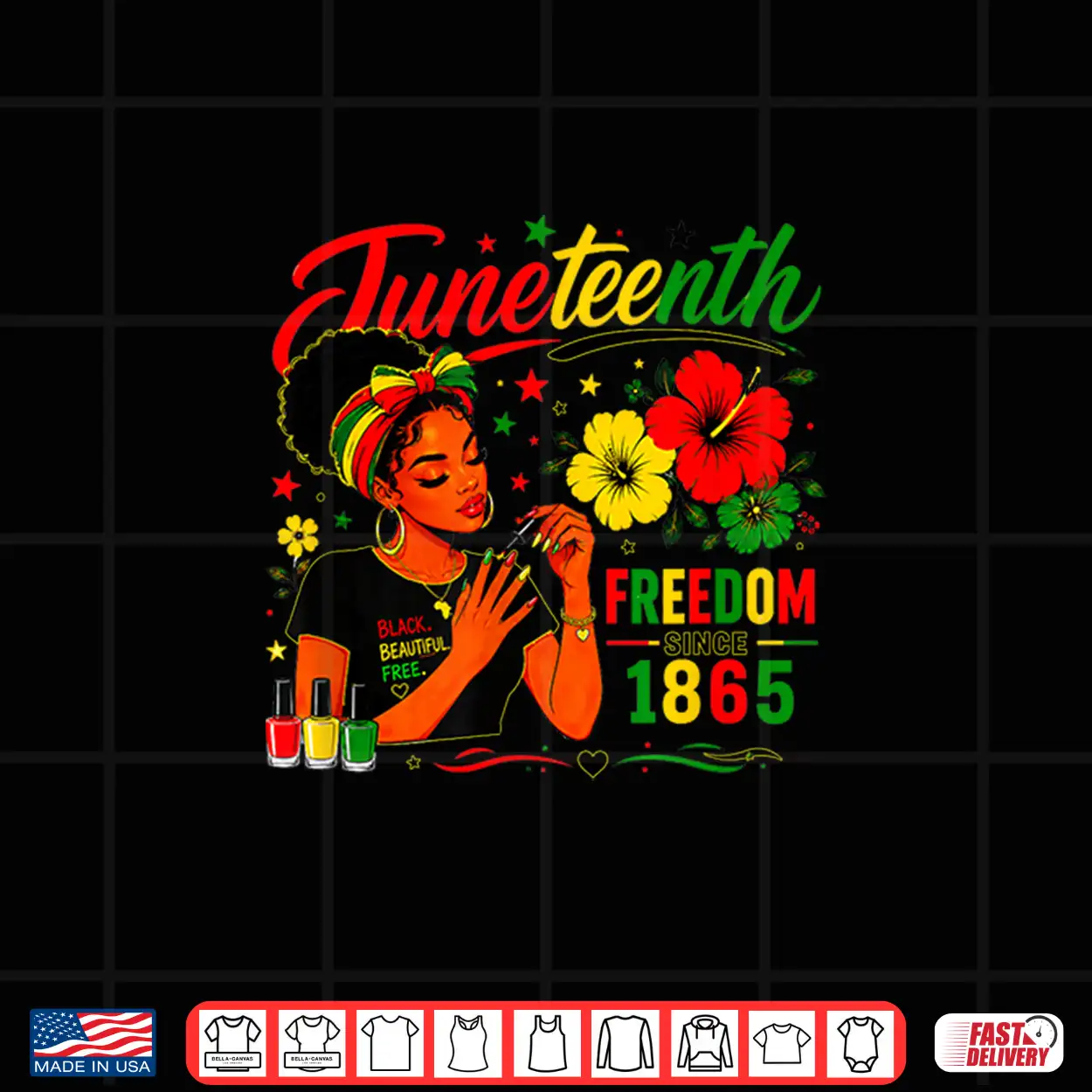 Juneteenth Freedom Since 1865 Black Pride Messy Bun Lady Shirt Juneteenth Freedom Since 1865 Black Pride Messy Bun Lady Shirt