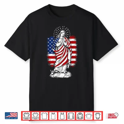 Patroness Of The Usa Blessed Virgin Mary Catholic Art Shirt