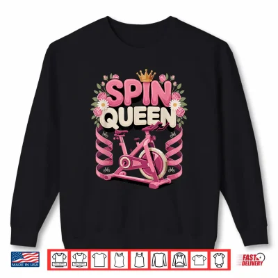 Sweatshirt Spin Queen Spin Class Indoor Cycling Workout Shirt