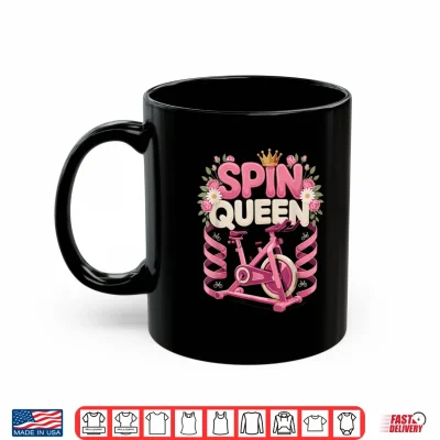 Mug Spin Queen Spin Class Indoor Cycling Workout Shirt