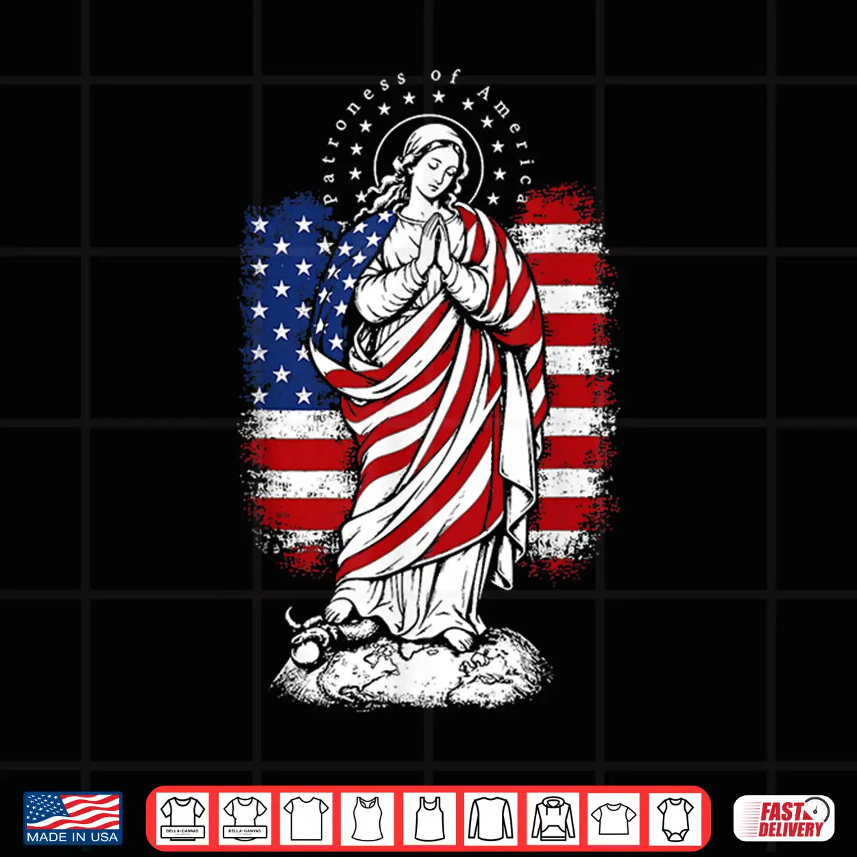Patroness Of The Usa Blessed Virgin Mary Catholic Art Shirt Patroness Of The Usa Blessed Virgin Mary Catholic Art Shirt