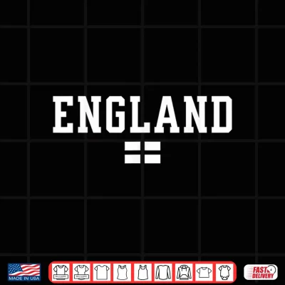 Design England English Flag White Red Shirt