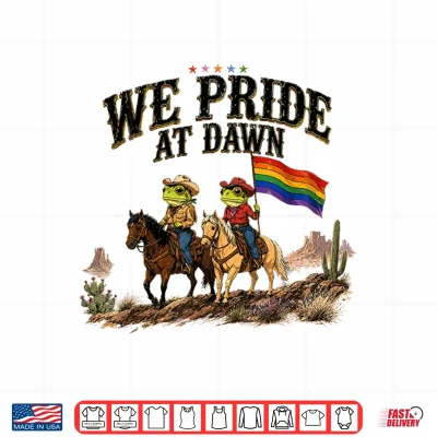 Funny Frog We Pride At Dawn Lesbian Pride Western Lgbtq Shirt 4 Design Funny Frog We Pride At Dawn Lesbian Pride Western LGBTQ Shirt