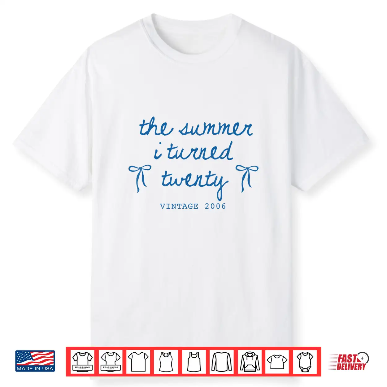 Summer I Turned 20 Vintage 2006 Cute Bow 20Th Birthday Girl Shirt Summer I Turned 20 Vintage 2006 Cute Bow 20Th Birthday Girl Shirt