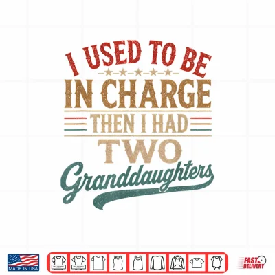 Design Vintage I Used to Be in Charge Then I Had Two Granddaughters Shirt