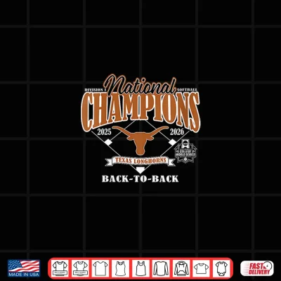 Design Texas Longhorns National Champs 2026 Softball WCWS Repeat Shirt