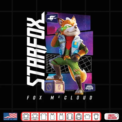Design The Super Mario Galaxy Movie Fox McCloud Hero Pose Shirt
