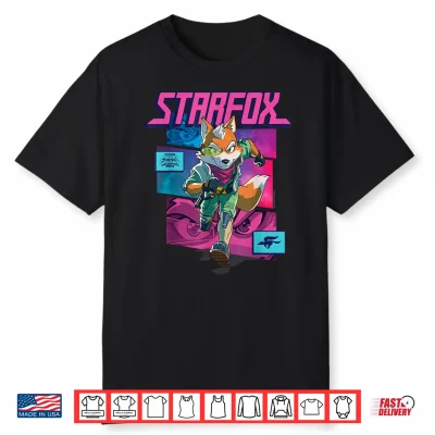 The Super Mario Galaxy Movie Starfox Fox Mccloud Action Shirt