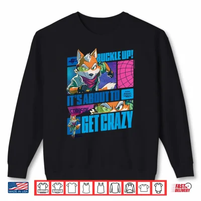 Sweatshirt The Super Mario Galaxy Movie Starfox Buckle Up Action Shirt