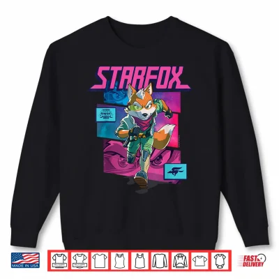 Sweatshirt The Super Mario Galaxy Movie Starfox Fox McCloud Action Shirt