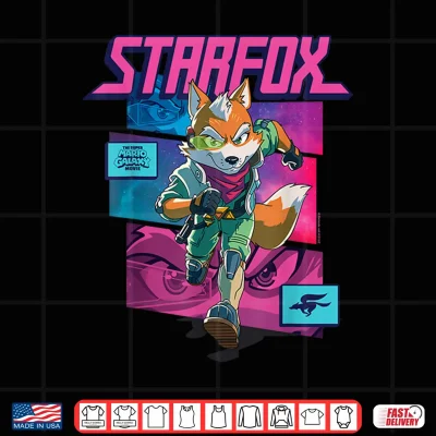 Design The Super Mario Galaxy Movie Starfox Fox McCloud Action Shirt