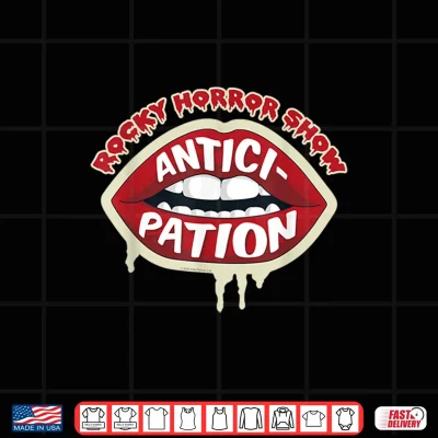 Design Rocky Horror Show Anticipation Dr Frank N Furter Quote Lips Shirt