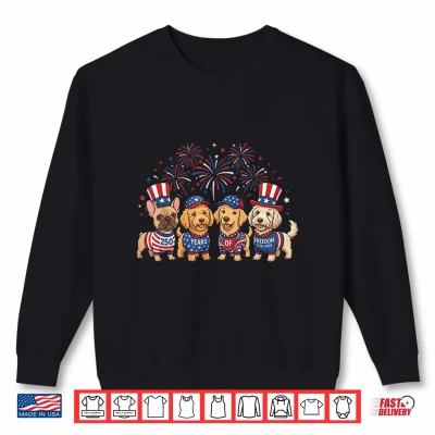 250 Anniversary Usa Shirt 4 Dog Breeds 4Th Of July Shirt 2 Sweatshirt 250 Anniversary USA Shirt 4 Dog Breeds 4th of July Shirt
