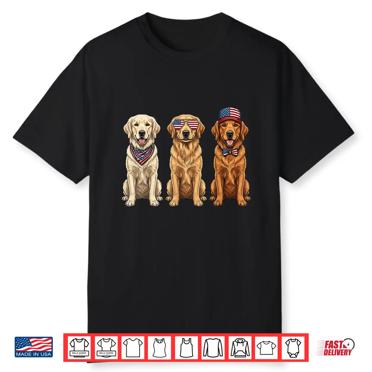 Golden Retriever 4Th Of July Us American Flag Dog Patriotic Shirt Golden Retriever 4Th Of July Us American Flag Dog Patriotic Shirt