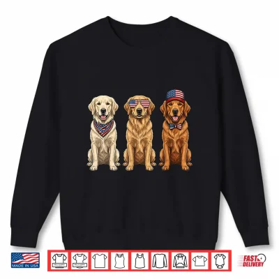 Golden Retriever 4Th Of July Us American Flag Dog Patriotic Shirt 2 Sweatshirt Golden Retriever 4th of July US American Flag Dog Patriotic Shirt