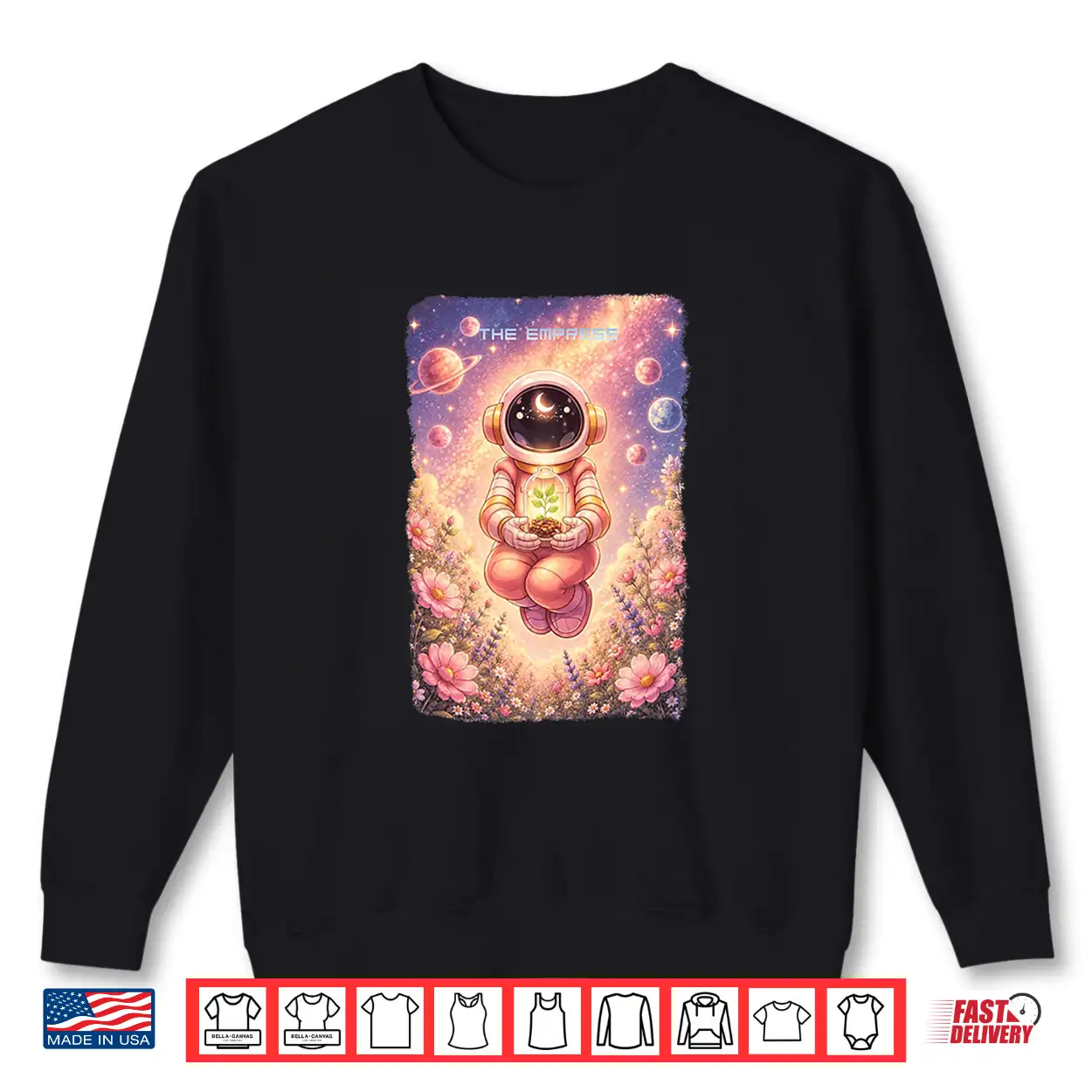 Astronaut Tarot The Empress Cosmic Space Design Premium Tri Blend Shirt Astronaut Tarot The Empress Cosmic Space Design Premium Tri Blend Shirt