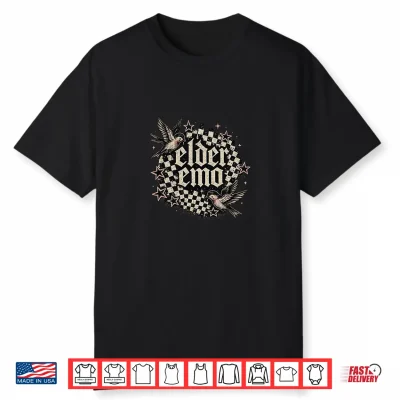 Elder Emo Sparrow Checkerboard Old English Vintage Graphic Premium Tri Blend Shirt
