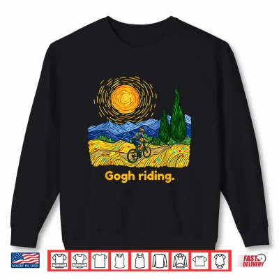 Sweatshirt Gogh Riding Funny Cycling Van Gogh Art Bike Shirt