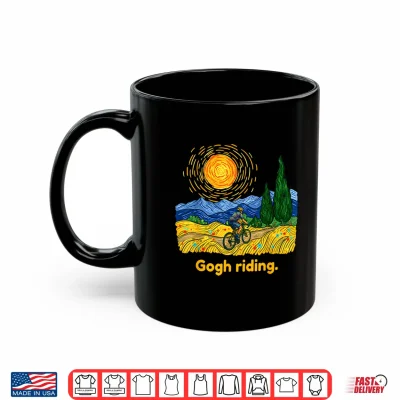 Mug Gogh Riding Funny Cycling Van Gogh Art Bike Shirt